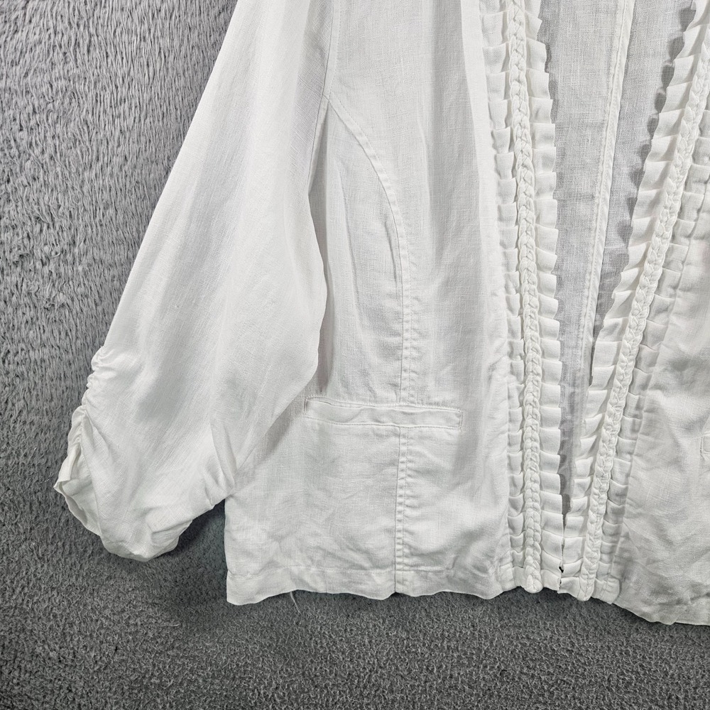 Multiples Linen Openfront Blazer Jacket Cardigan … - image 2